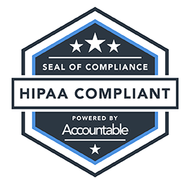 HIPPA Compliant Seal of Compliance Powered by Accountable