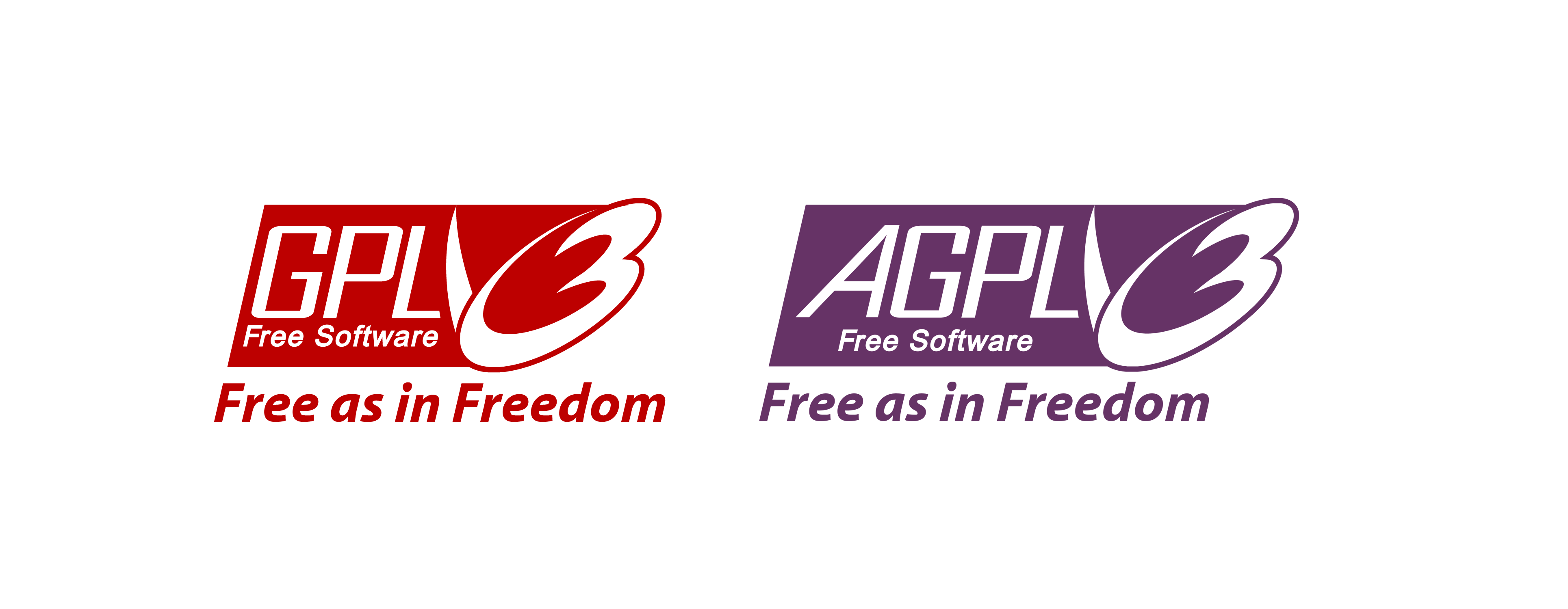 GPL and AGPL logos